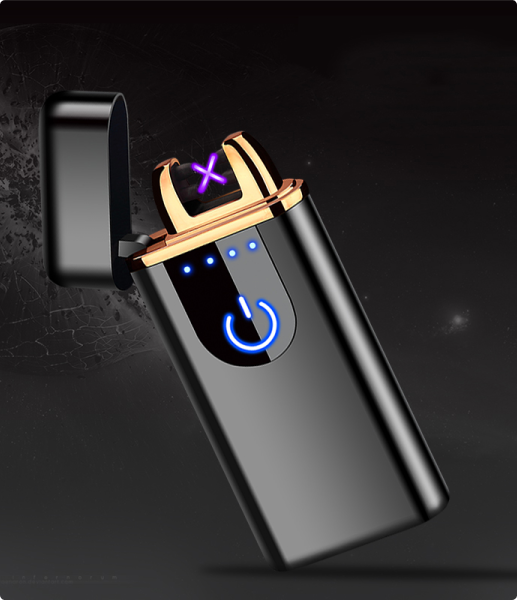 An image of a Smart black color Dual arc electronic lighters