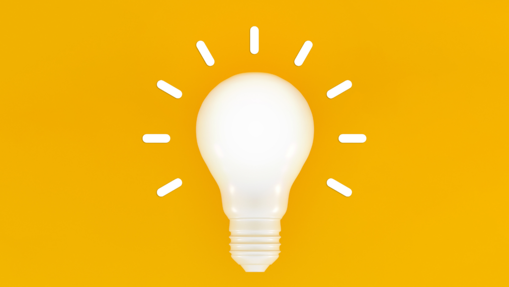 An Image of An illuminated light bulb signifies the moment of inspiration and innovative thinking that comes with effective strategies. 